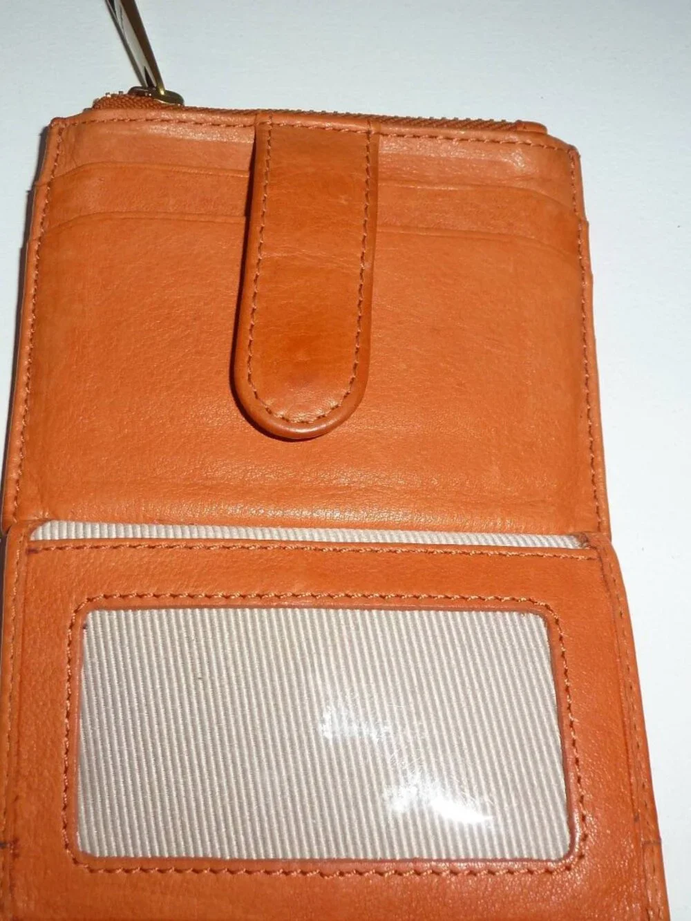 Margot New York Betty Zip Credit Card & Money Leather Wallet